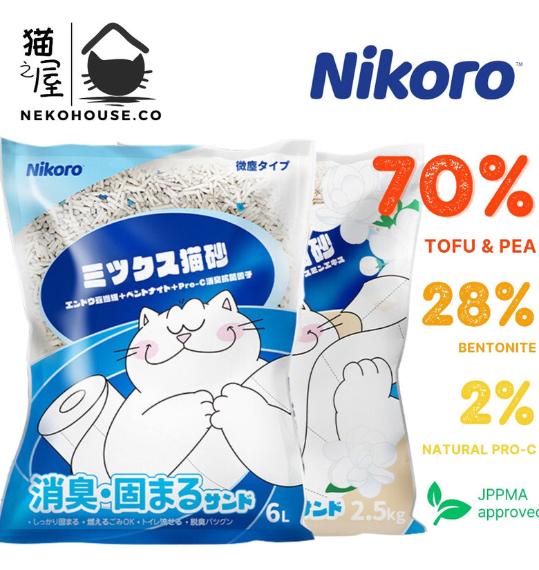 Nikoro Mixed Cat Litter Tofu Bentonite 6L / 2.5kg