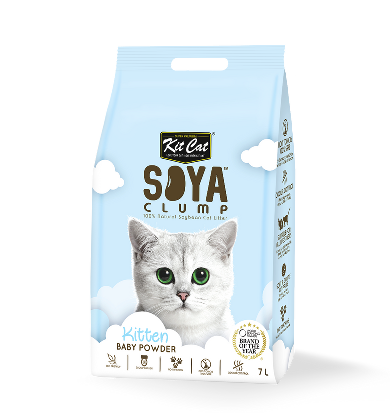 Kit Cat Soya Clump for Kitten (Baby Powder)